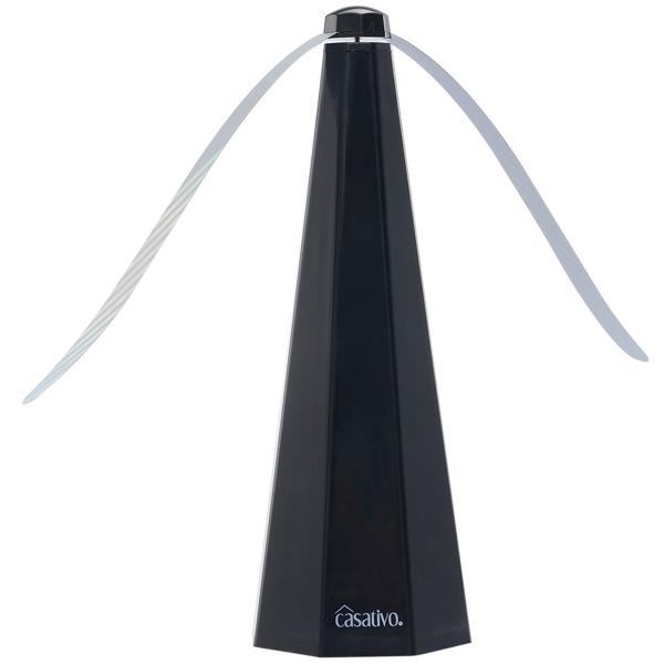 Batteria repellente per insetti mobile a 2 ali e USB: repellente per mosche delicato ed efficace per la tavola e in viaggio, flessibile quando si mangia e all‘aperto