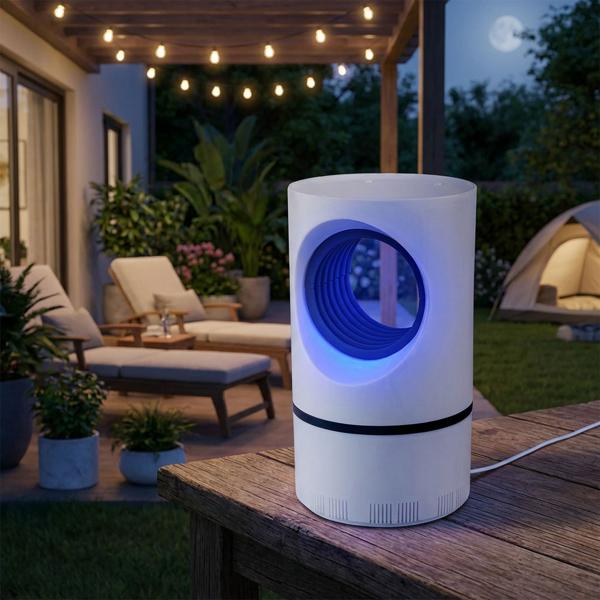 Effektiver Insektenvernichter mit UV-Licht & starker Saugfunktion: Entfernt Mücken & Fliegen hygienisch & sicher, ideal für Haus, Garten & Camping