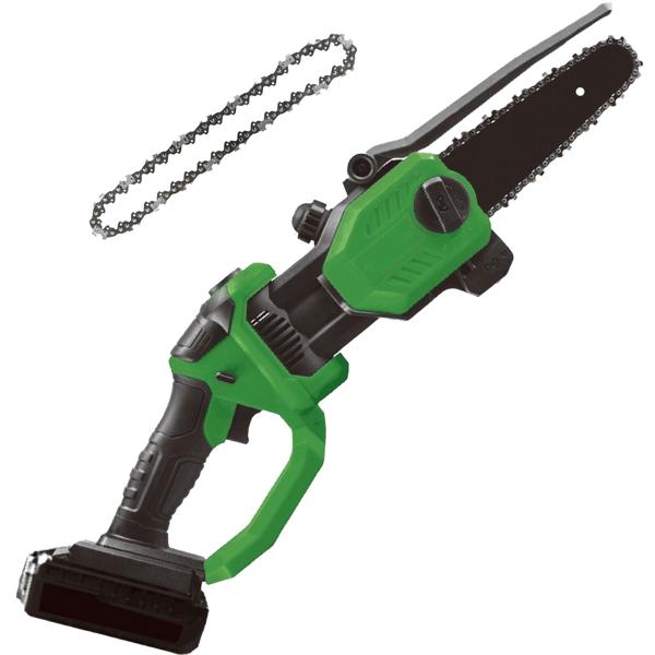 Compatta motosega a batteria, 6 pollici, incl. batteria - Utilizzo con una mano, catena di ricambio inclusa. Motosega potente per lavori all‘aperto versatili