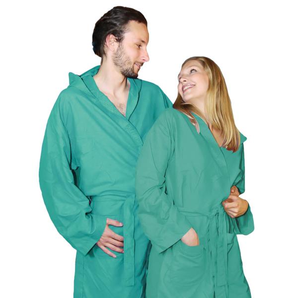 Peignoir en microfibre, 80% polyester, 20% polyamide, vert, XXL