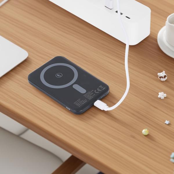 MagSafe Powerbank 5000 mAh, 15W Qi - Hochwertige kompakte Wireless Power Bank – Schnelles Laden Quick Charge für iPhone & Android – Mobiler Power-Boost