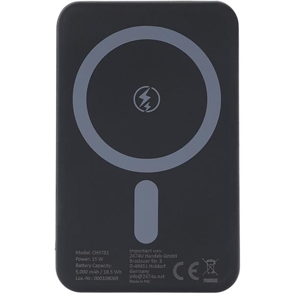 MagSafe Powerbank 5000 mAh, 15W Qi - Hochwertige kompakte Wireless Power Bank – Schnelles Laden Quick Charge für iPhone & Android – Mobiler Power-Boost