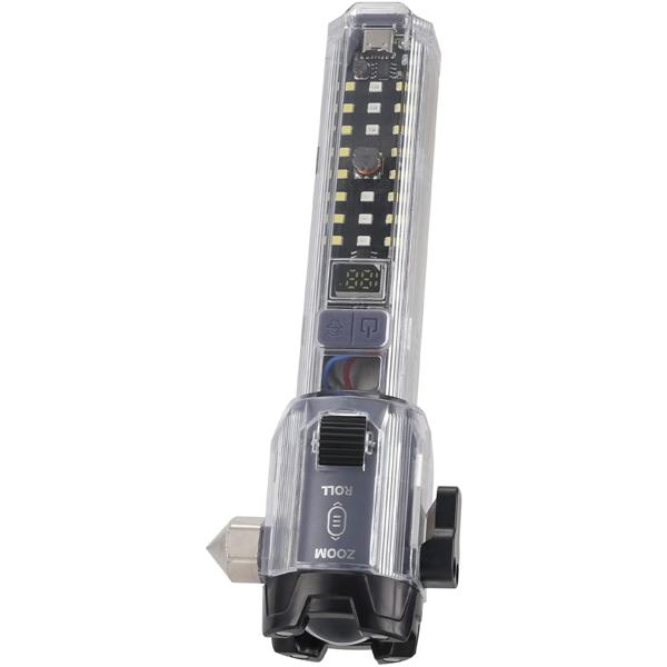 Leistungsstarke Akku-Taschenlampe mit Notfallhammer, Gurtschneider & Powerbank - Ihr zuverlässiger Begleiter für Auto, Camping & Notfälle