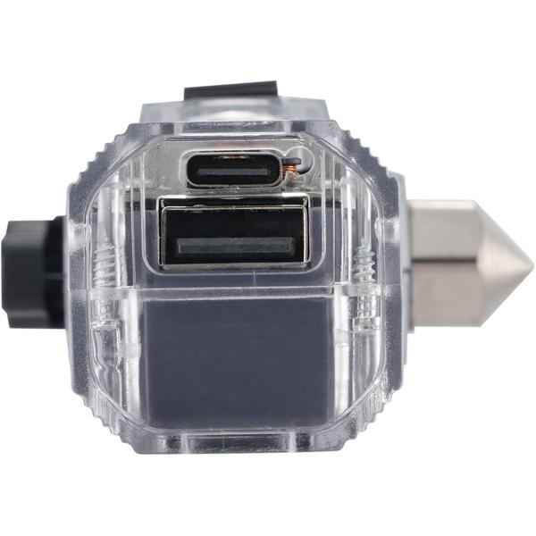 Leistungsstarke Akku-Taschenlampe mit Notfallhammer, Gurtschneider & Powerbank - Ihr zuverlässiger Begleiter für Auto, Camping & Notfälle