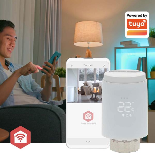 6er-Set Smartes Heizkörperthermostat, Zigbee-Gateway, Anti Kalk u. Anti Frost, App zur Steuerung, komp. zu Alexa, Google, Siri