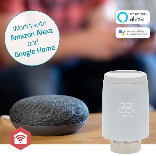 6er-Set Smartes Heizkörperthermostat, Zigbee-Gateway, Anti Kalk u. Anti Frost, App zur Steuerung, komp. zu Alexa, Google, Siri