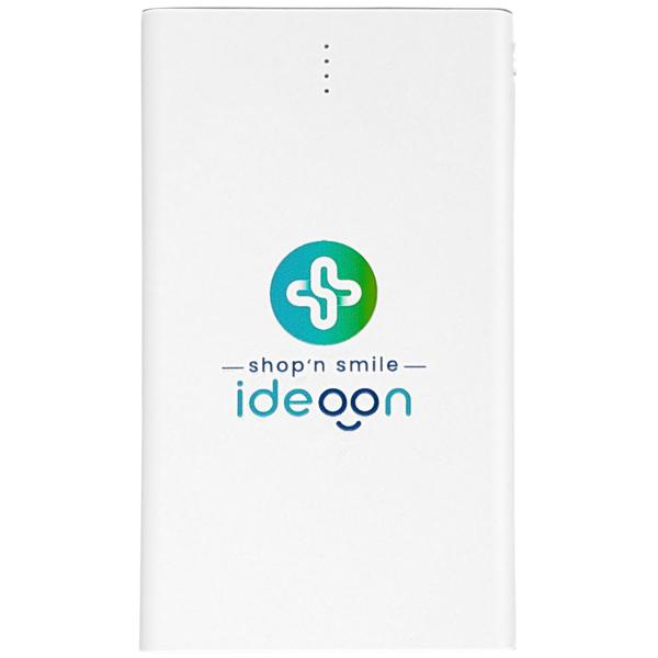 Kompakte Powerbank USB-C (4.000mAh) – Ultra-Slim Powerbank mit fest integriertem Kabel & Lightning Adapter – Mobiler Akku-Boost