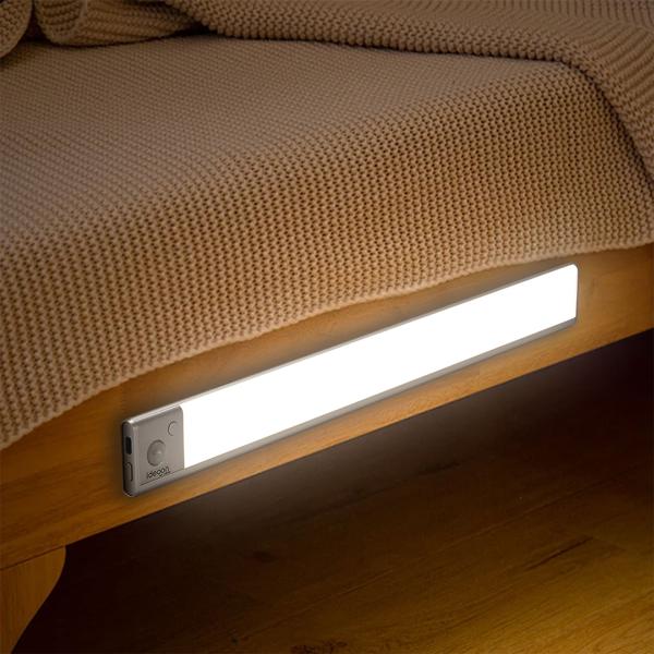 4er-Set Flache Akku LED-Lichtleiste, 40cm mit Bewegungssensor, 120 LEDs: Kabellos, hell & energiesparend – Perfekt für Schrank, Flur & Küche