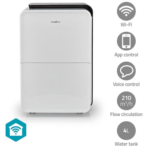 Multifunktionaler SmartLife 4in1 Luftentfeuchter, 30 l/Tag, App-Steuerung, beugt Schimmelbildung vor, stabiles Raumklima bis 50 qm