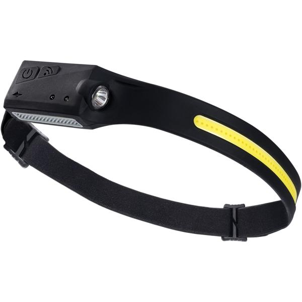 Superhelle COB-LED Stirnlampe mit 230° Weitwinkel – Kopflampe 350lm mit Gestensteuerung, inkl. 2 Lichtquellen für Handwerk & Outdoor