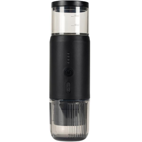 Machine à espresso portable pour capsule & poudre, 15 bar, noir : un espresso parfait en voyage, compact & facile à utiliser, pour les voyages, le camping & le bureau