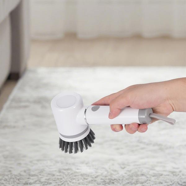 Elektrische Reinigungsbürste mit 6 Aufsätzen, Akku (5W): Kabellos & kraftvoll – Für Bad, Küche & Auto – Mühelos sauber