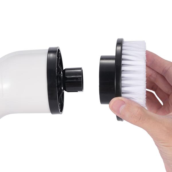 Effektive Elektrische Reinigungsbürste mit 9 Bürstenköpfen, Teleskopgriff, Akku, 7,2 Watt - Kabellos & kraftvoll – Für Bad, Küche & Aussenbereich - mühelose Sauberkeit