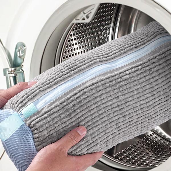 Schuhwaschbeutel für Sneaker & Sportschuhe – Waschbeutel mit Reissverschluss, Mikro-Textil-Fasern für 360° Reinigungseffekt & Schutz