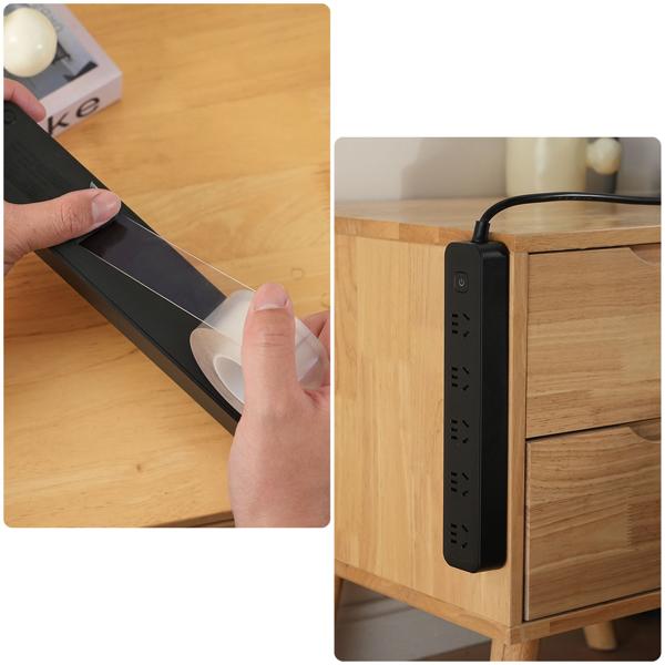 Doppelseitiges Nano-Klebeband Transparent (5m x 30mm): Starke 110g/cm² Haltekraft, Wiederverwendbar, spurlos ablösbar