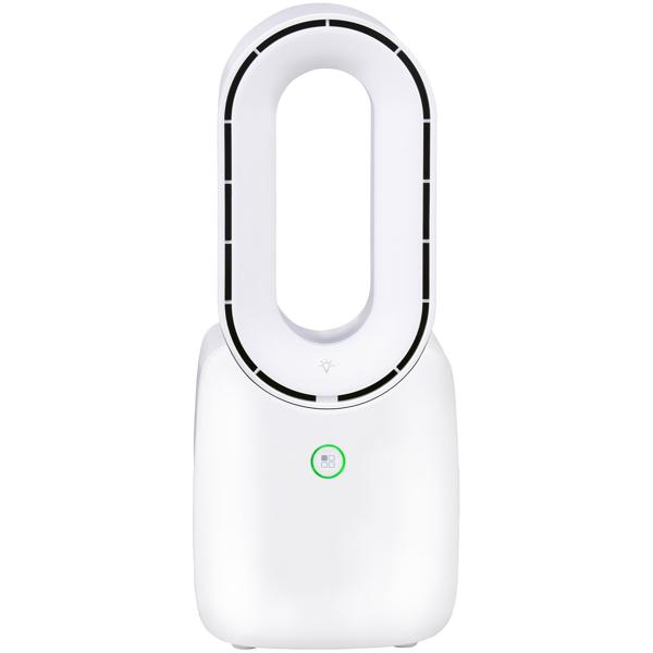 Mobiler Rotorloser Tischventilator (Weiss) mit LED Licht & Akku: Sicher, leise & kabellos für angenehme Kühlung