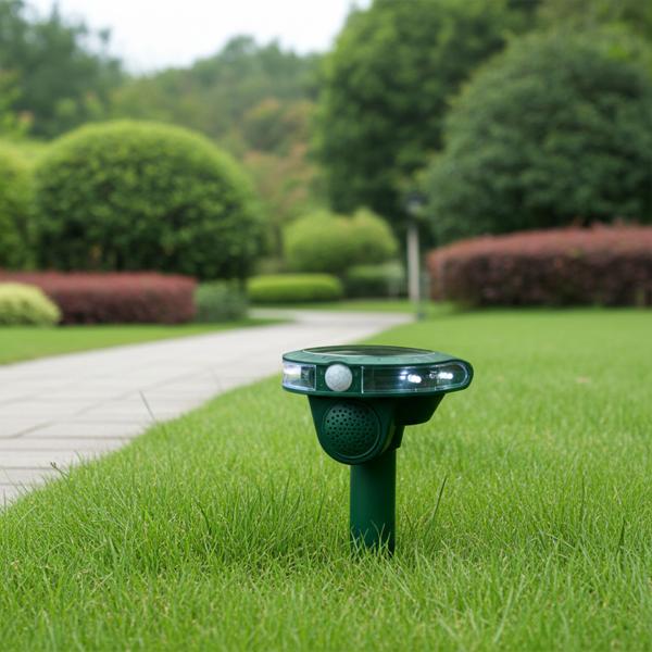 Effektiver Universal Ultraschall Solar Tiervertreiber (40m²) mit Blitzlicht: Vertreibt Hunde, Katzen & Wildtiere, schützt Ihren Garten effektiv