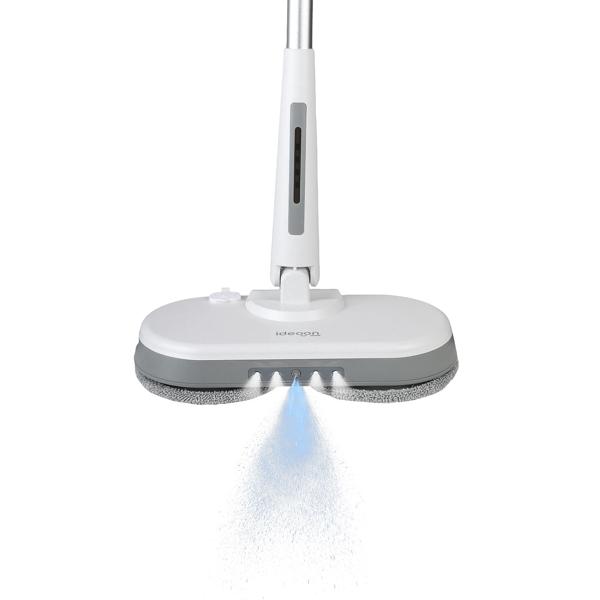 Kabellose Boden-Poliermaschine mit Wassertank: 30W Power & 40 Min Laufzeit, Teleskopstange - Bodenwischer für grosse Flächen, Fliesen, Laminat