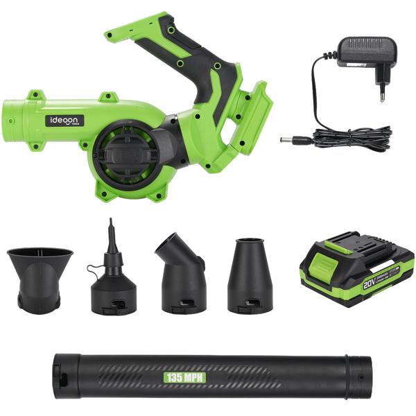 Souffleur de feuilles sans fil 20 V, 1,3 kg – nettoyage rapide et sans effort du jardin – parfait pour maison, jardin, terrasse