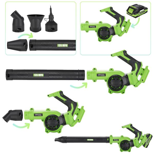 Souffleur de feuilles sans fil 20 V, 1,3 kg – nettoyage rapide et sans effort du jardin – parfait pour maison, jardin, terrasse