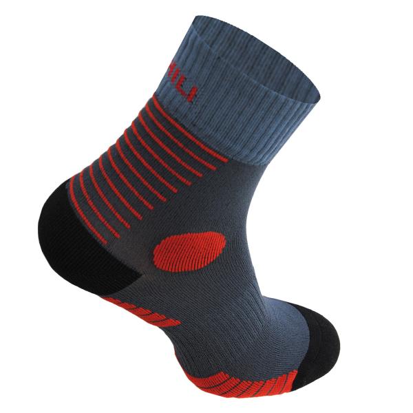 Funktionssocken Wandern, Unisex, Gr. 43-46, Grau/Rot Funktionssocken Wandern, Unisex, Gr. 43-46, Grau/Rot