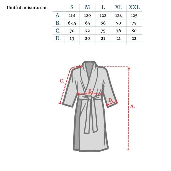 Accappatoio con design a nido d’ape, unisex, bianco brillante, M