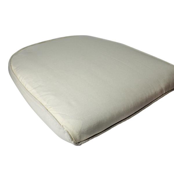 Stuhlkissen mit abnehmbarem Bezug, Polyester, natur, 48 x 8 x 46 cm