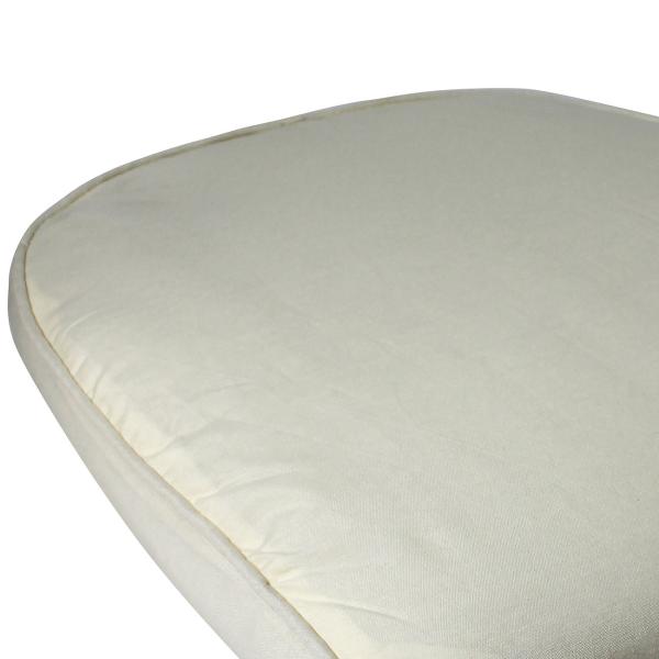 Stuhlkissen mit abnehmbarem Bezug, Polyester, natur, 48 x 8 x 46 cm