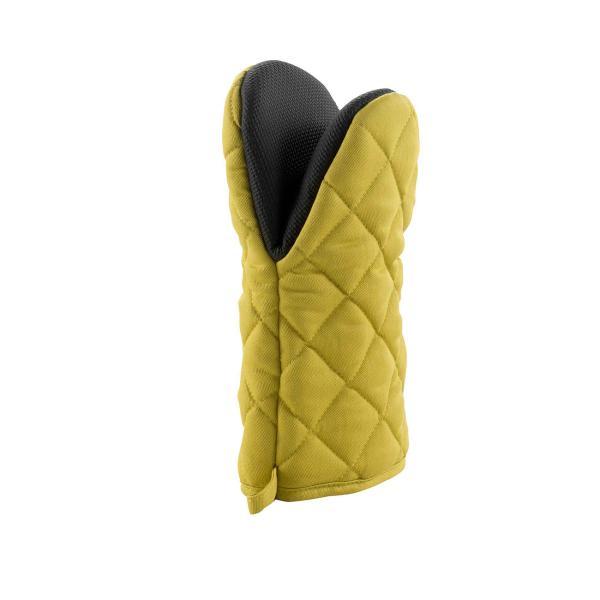 Ofenhandschuh, Baumwolle Polyester, Neopren, gelb, 24,5 x 14,5 cm Ofenhandschuh, Baumwolle Polyester, Neopren, gelb, 24,5 x 14,5 cm