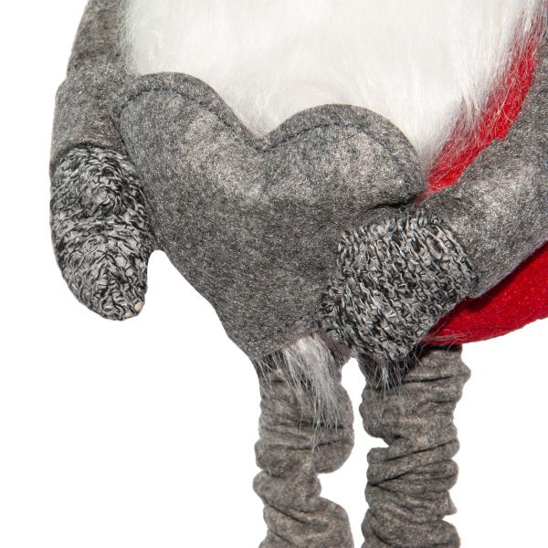 Weihnachtswichtel mit ausziehbaren Beinen, 100% Polyester, Höhe 60 - 87 cm