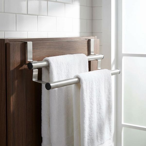 Portasciugamani, acciaio inox, estensibile circa 25 - 40 x 13,5 x 12 cm