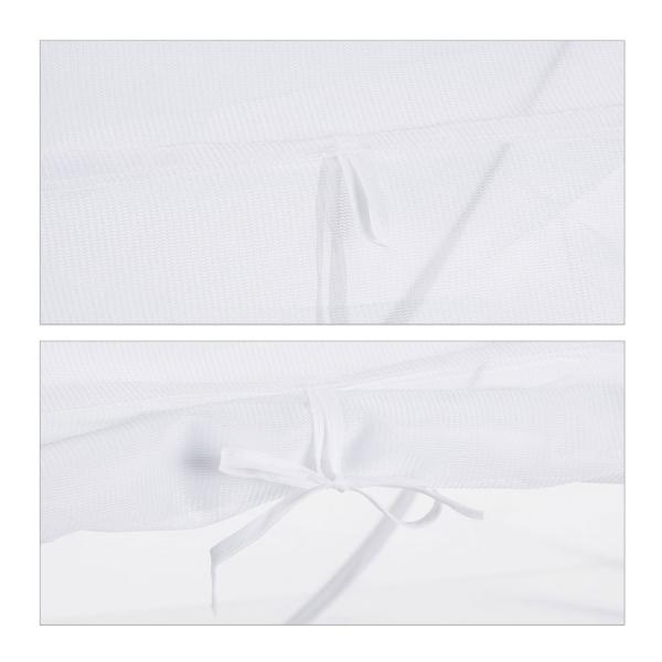 2er-Set Fliegenhauben aus Polyester, Abdeckhauben für Essen mit Boden, weiss