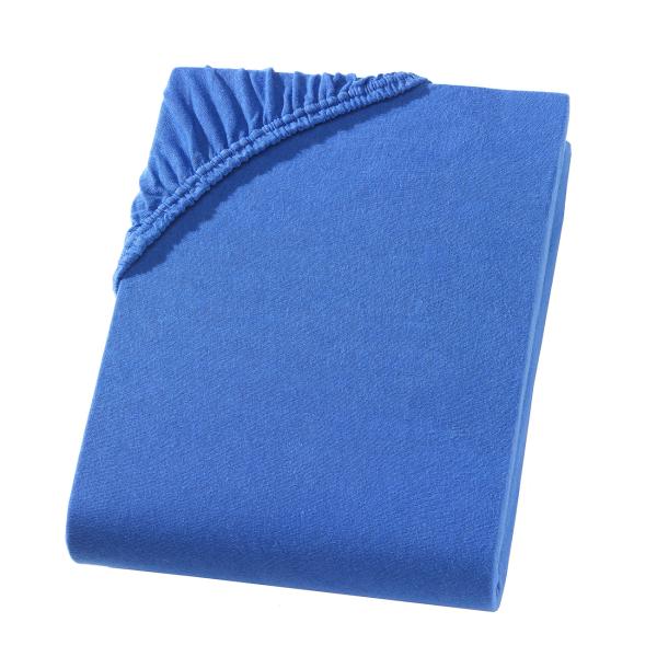 Kinderbett Qualitäts-Jersey Fixleintuch, 100% Baumwolle, royal, 60 x 120 - 70 x 140 cm