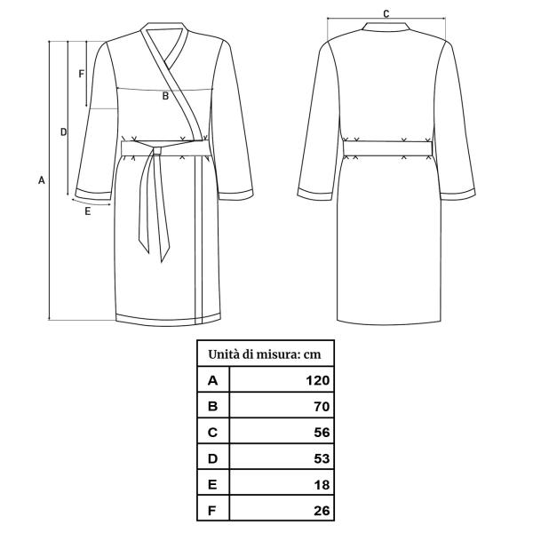 Accappatoio in spugna, vestaglia da sauna per lui e per lei, grigio, taglia unica