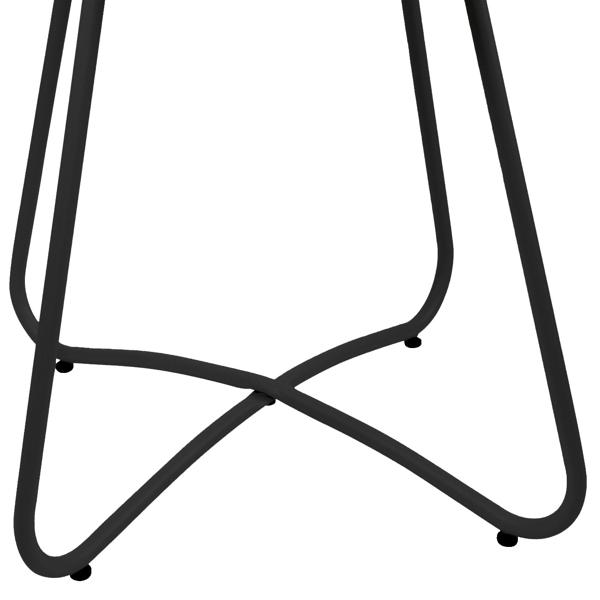 Beistelltisch aus Metall mit Tragehaken, anthrazit, Gartentisch 40 x 46 cm