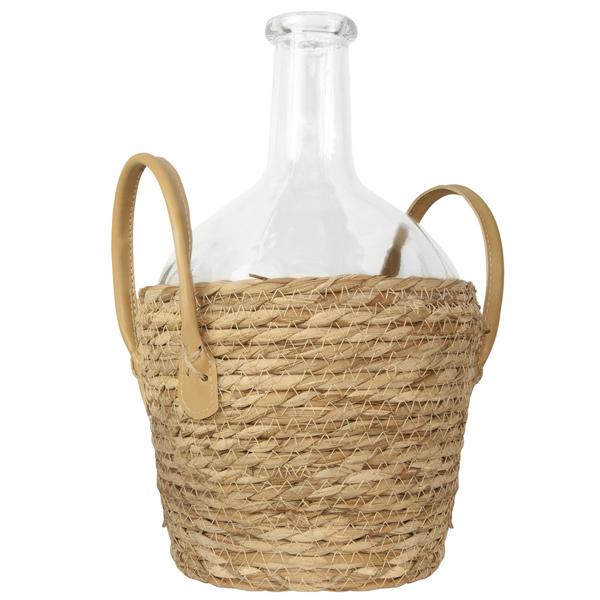 Vase recouvert d‘algues, bouteille décorative, Ø 20 x H 31 cm