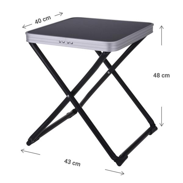 Tavolo da campeggio in alluminio, tavolo da giardino pieghevole, resistente alle intemperie, 43 x 40 x 48 cm Tavolo da campeggio in alluminio, tavolo da giardino pieghevole, resistente alle intemperie, 43 x 40 x 48 cm