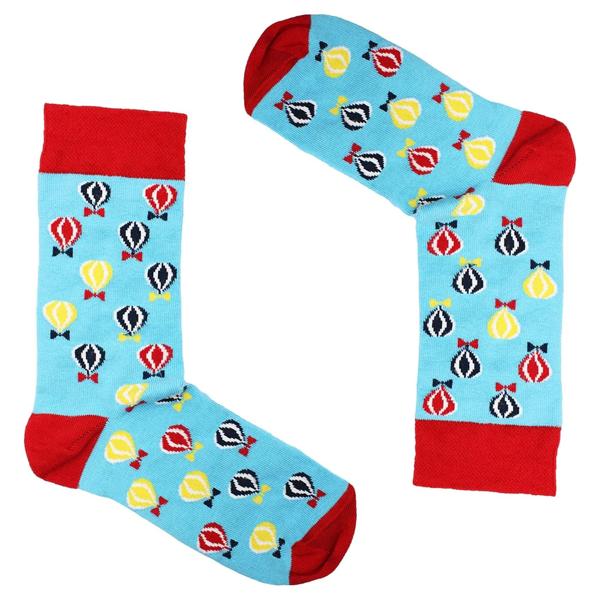 Freizeitsocken Happy-Birthday 1 Paar - Auffälliges Ballon-Design, lustiges Geschenk - Grösse 36-40, Baumwolle/Elasthan, weich, atmungsaktiv, langlebig