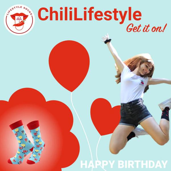 Freizeitsocken Happy-Birthday, 1 Paar, 41-45