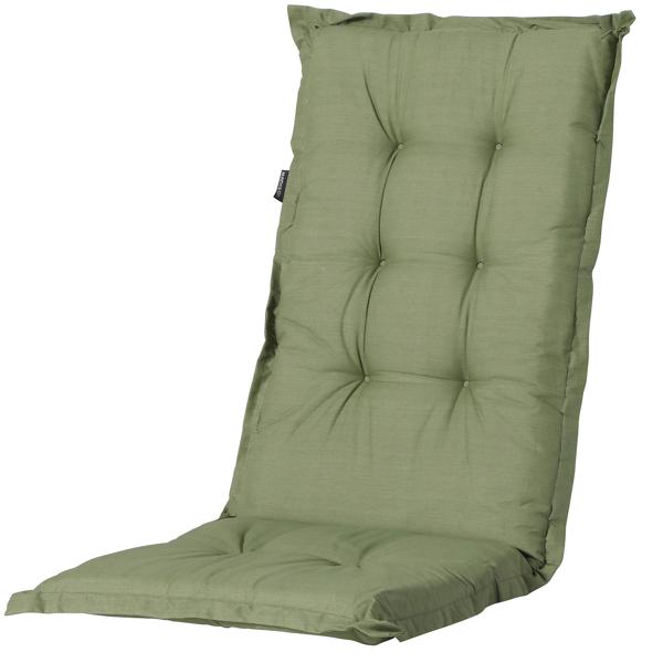 2er-Set Gartenstuhlkissen Hochlehner - Weiche, komfortable Polsterung, grün, 123x50cm - UV-Schutz, mit Bändern & Riemen, Hochlehner Polster