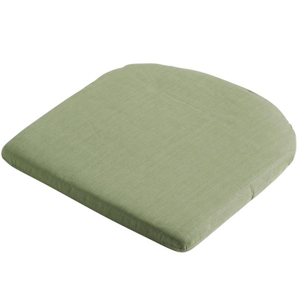 Coussin de chaise 46x48 cm vert – Coussins de siège confortables pour salle à manger et chaises de jardin – Épaisseur 4,5 cm – Protection UV – Avec liens de fixation – Garnissage SG-20