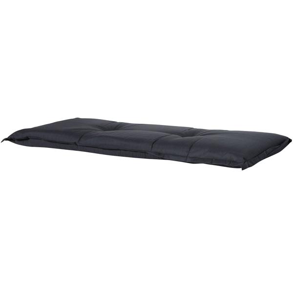 Bankauflage Schwarz 120x48 cm - Bequeme 6 cm Polsterung SG-20 - Sitzkissen für Gartenbank aus Baumwolle & Polyester - UV-Schutz, Gartenbankauflage