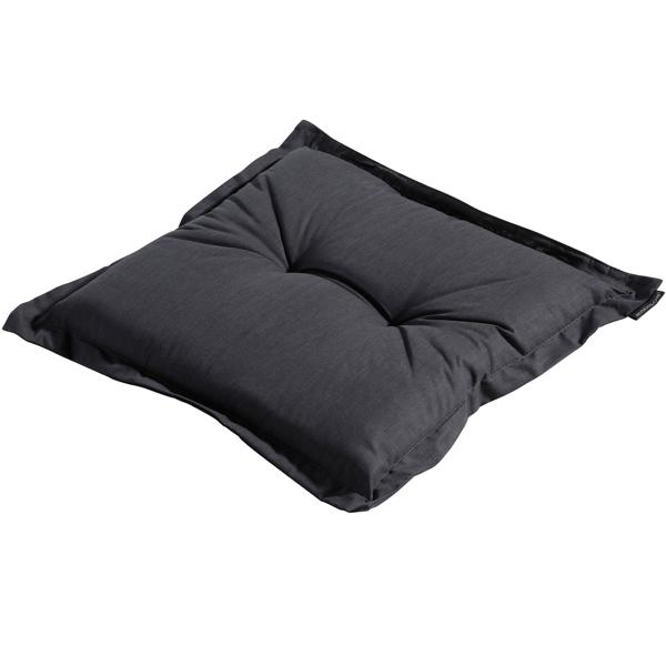 Coussin d’assise de jardin 50x50 cm noir – coussins de chaise 7 cm avec protection UV – Garnissage confortable SG-20 – Design moderne sans liens – Mélange coton