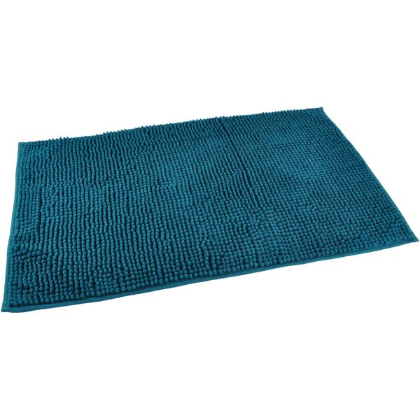 Tapis de salle de bains moelleux 75x45 cm vert émeraude – tapis de douche antidérapant avec texture en microfibre douce