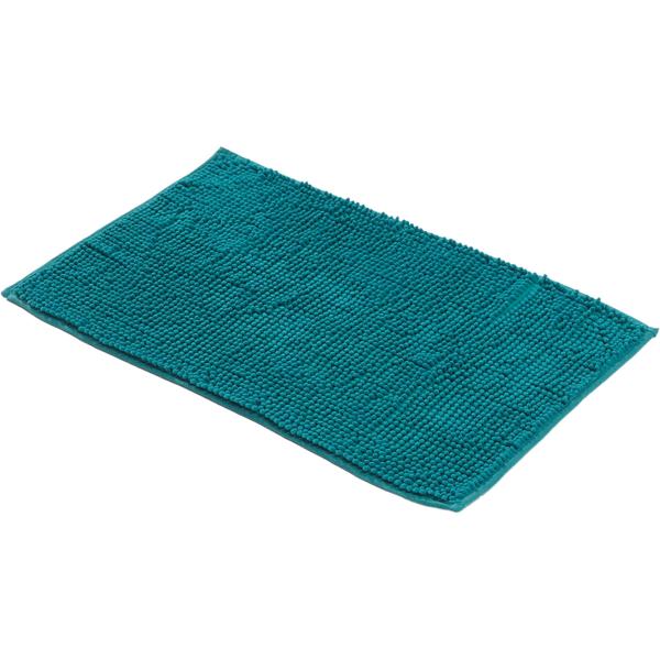 Tapis de salle de bains moelleux 75x45 cm vert émeraude – tapis de douche antidérapant avec texture en microfibre douce