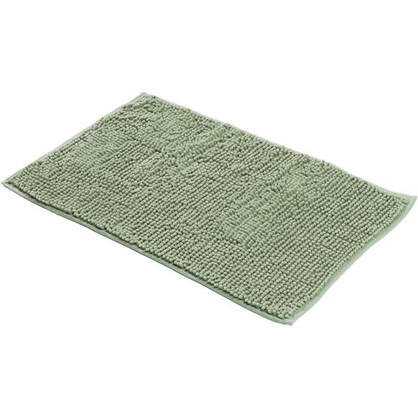 Tapis de salle de bains moelleux 75x45 cm vert – tapis de douche antidérapant avec douce structure en microfibre