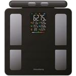 Profi Personenwaage mit Handsensoren & digitalem Farbdisplay, schwarz: umfangreiche Körperanalyse für Gesundheit & Fitness, präzise Messungen