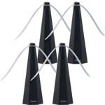 set di 4 insetti repellenti mobili a 2 ali con batteria e USB: repellente per mosche delicato ed efficace per la tavola e in viaggio, flessibile quando si mangia e all‘aperto