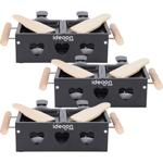 3er-Set Raclette-Teelicht für je 2 Personen, Raclette Set ohne Strom inkl. Teelichtern und Schaber, Metall, ideal für Balkon, Camping & unterwegs