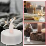 20 bougies chauffe-plat à LED avec télécommande, effet flamme